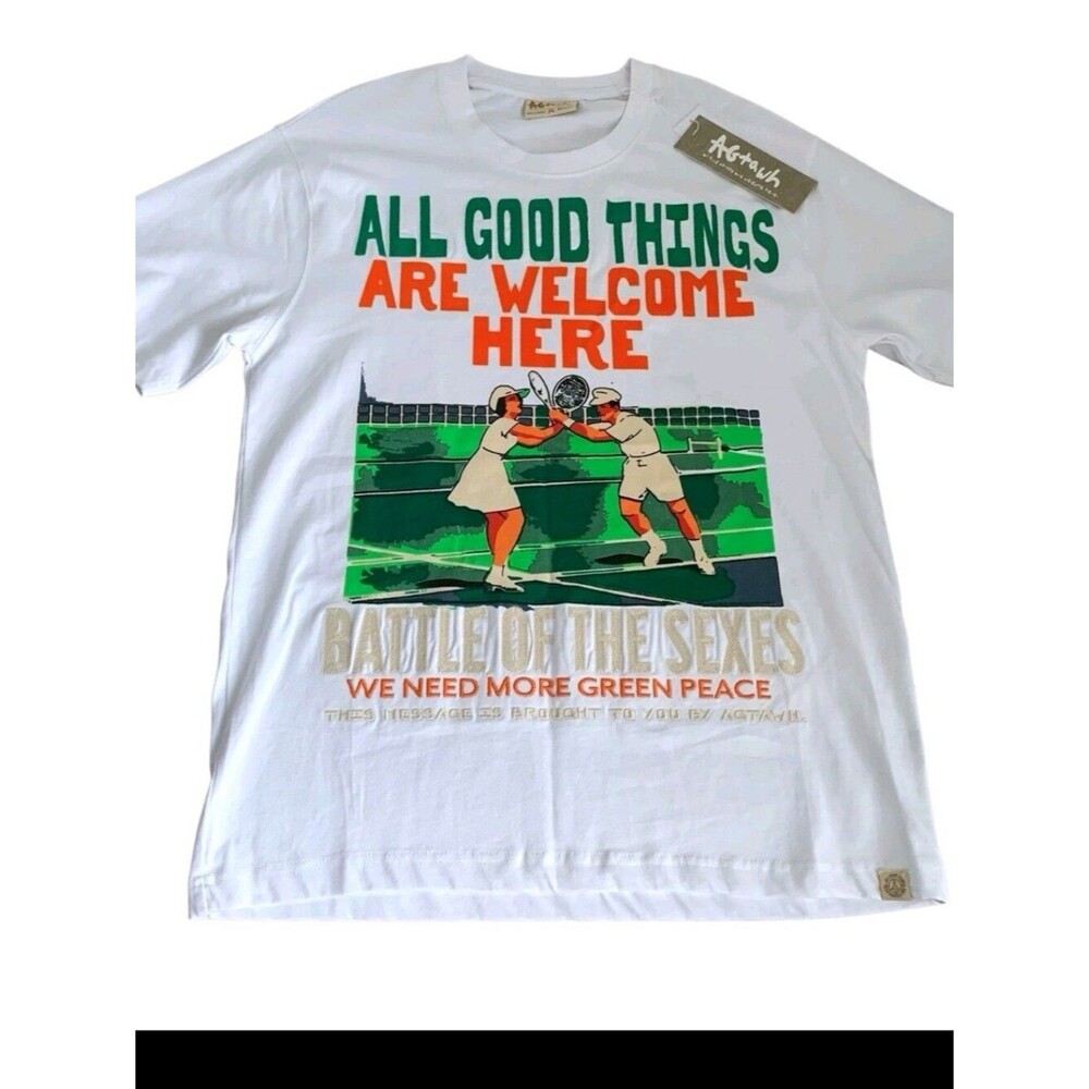AGTAWH (All Good Things Are Welcome Here) "Battle of the Sexes"  Tennis T-Shirt